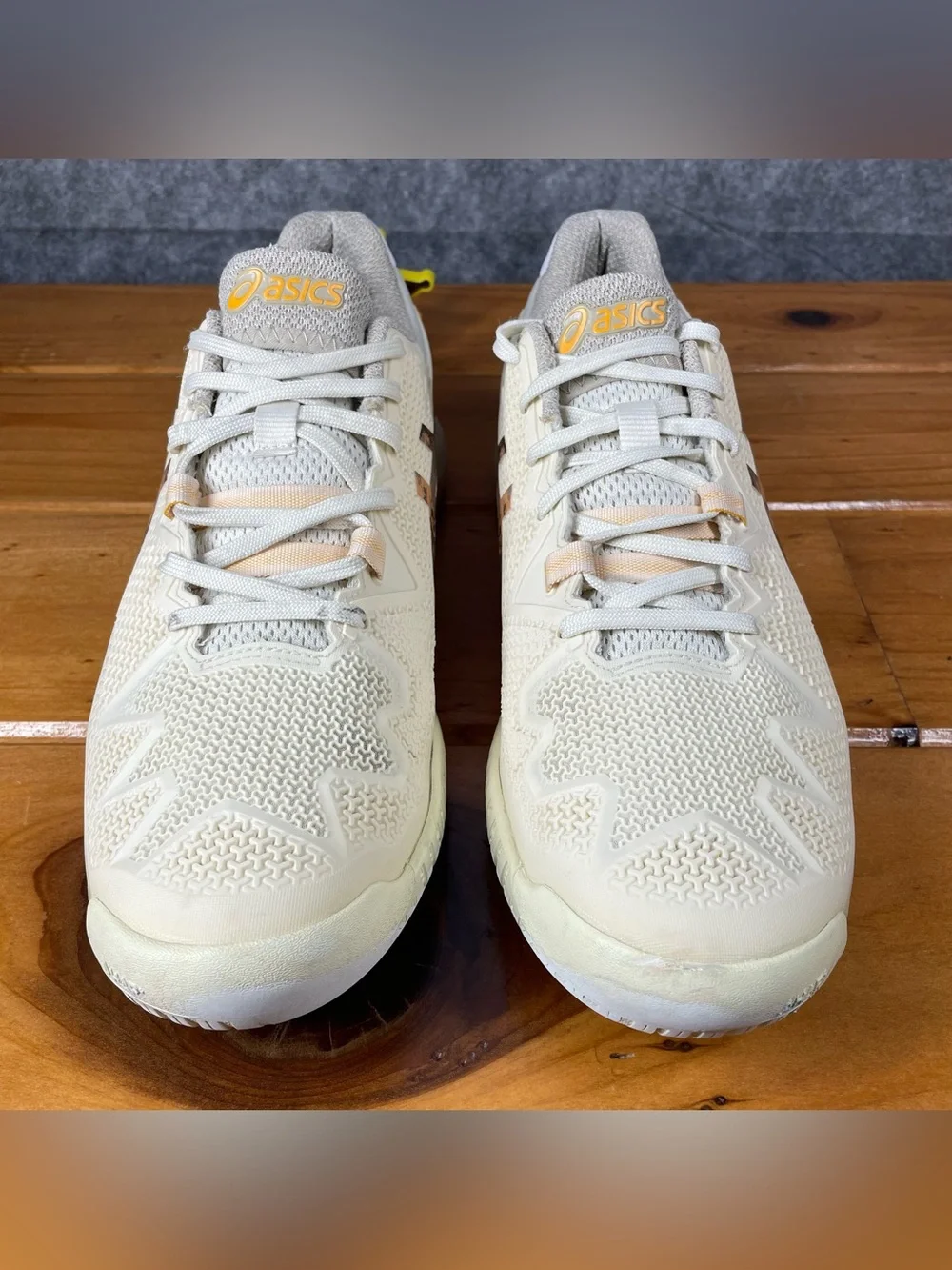 ASICS Gel Resolution 8 Womens Size 12 Earth Day Tennis Shoes NO INSOLES 1042A163
